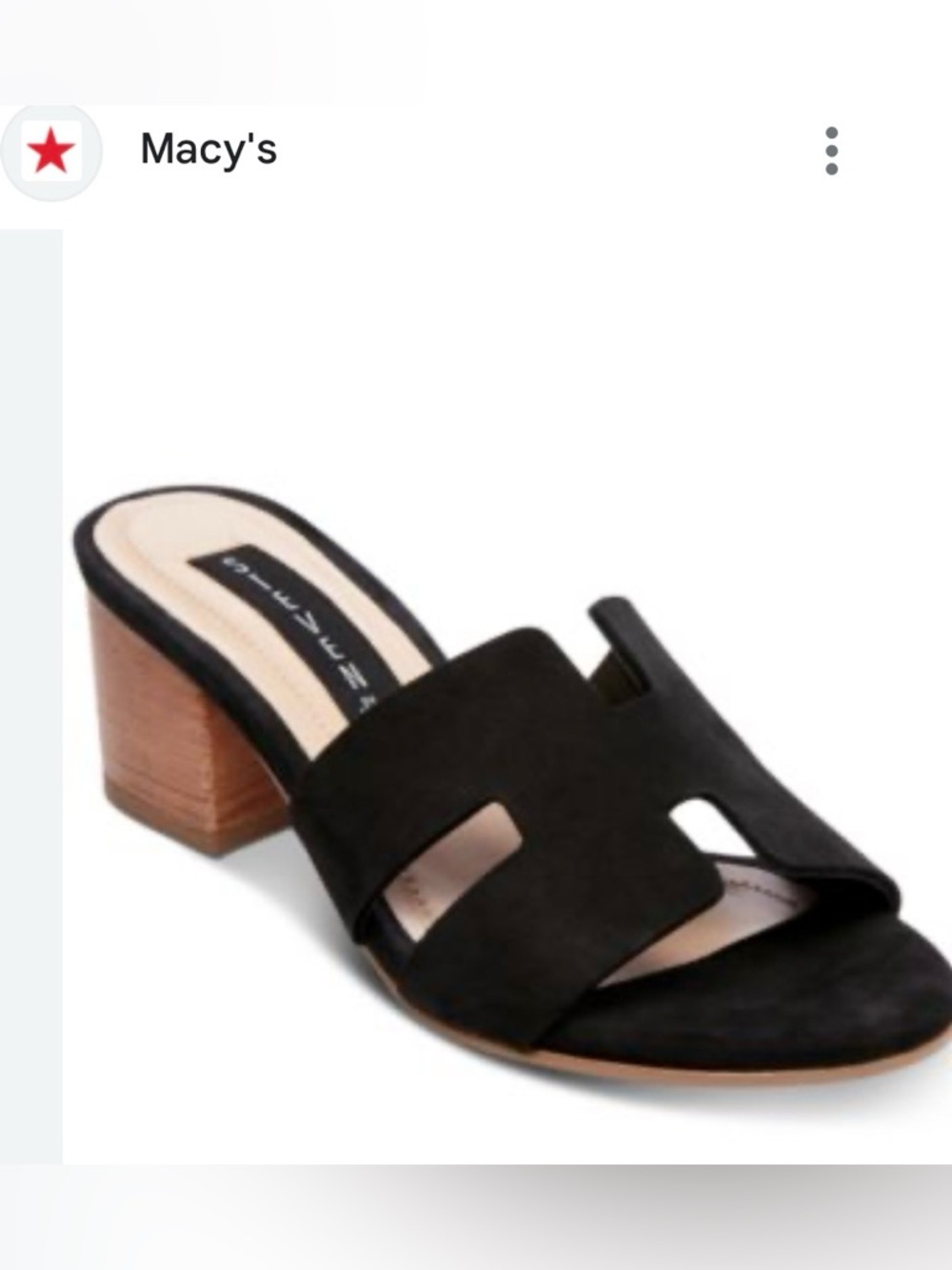 Steve Madden Open-Toe Slide Mule with Wood Block Heel